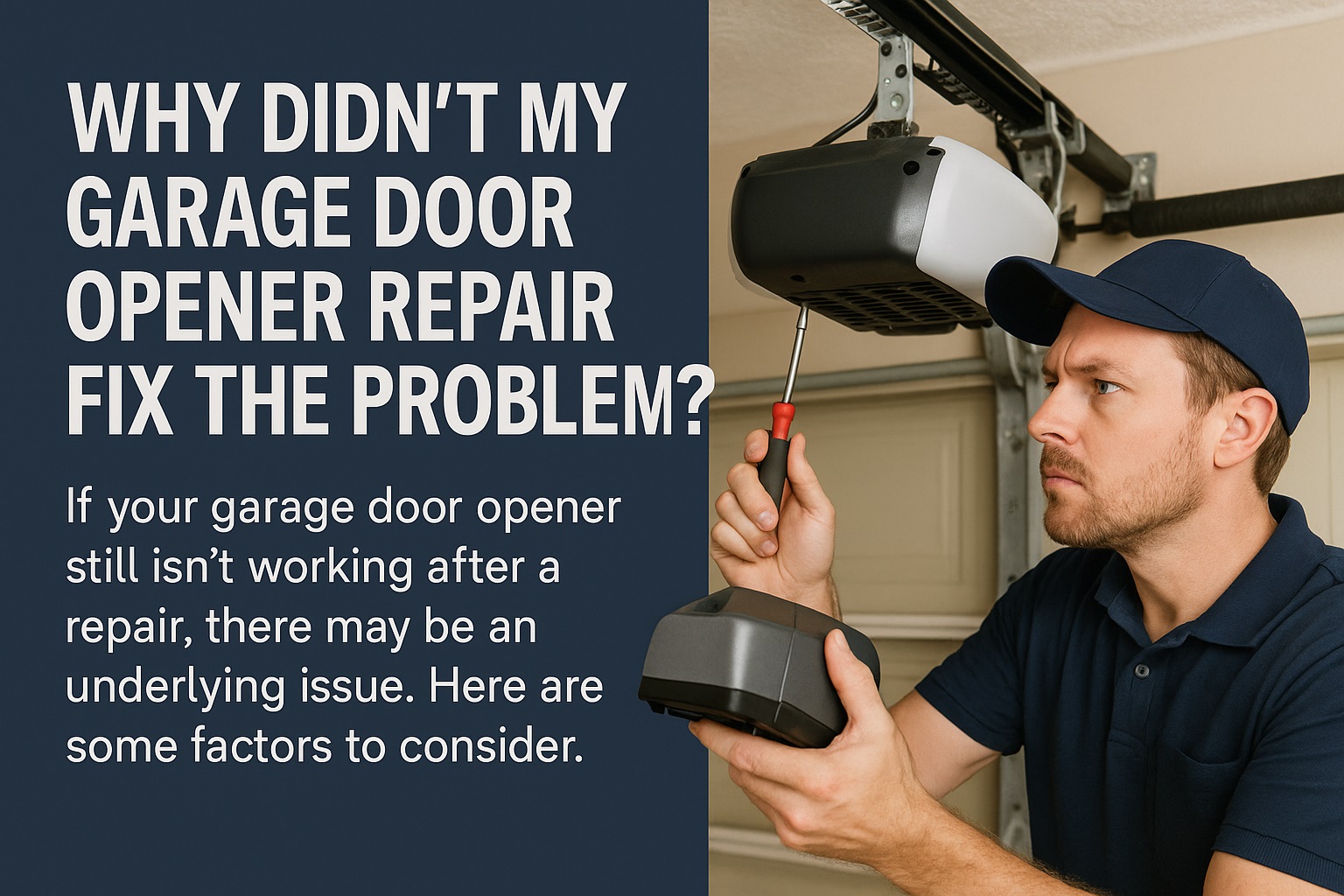 Why Didn’t My Garage Door Opener Repair Fix the Problem ?