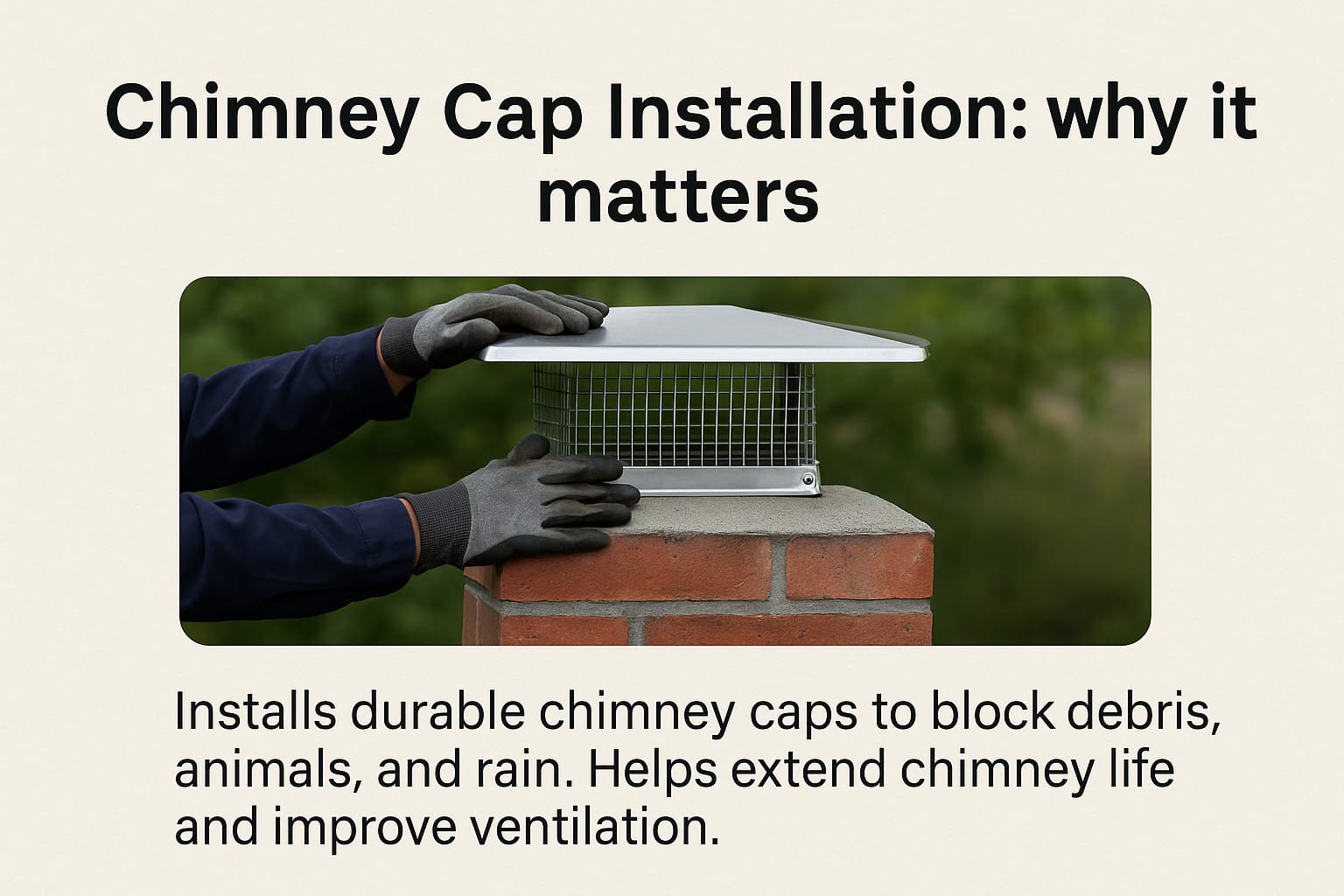 How to Ensure Safe Chimney Cap Installation in Chandler